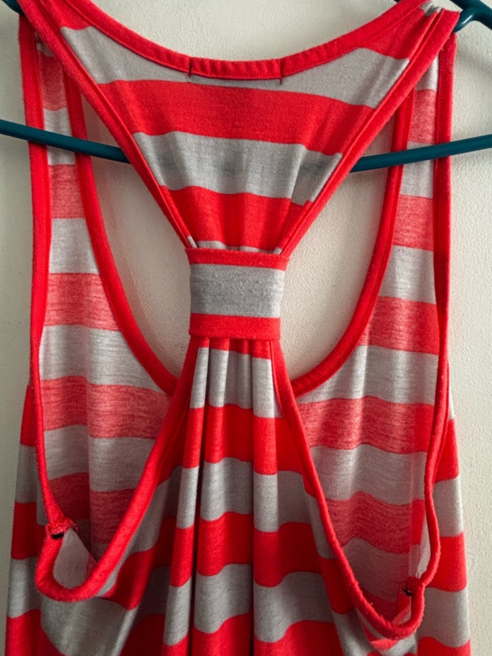 Coral and Gray Racerback Maxi Dress - Picture 3 of 3